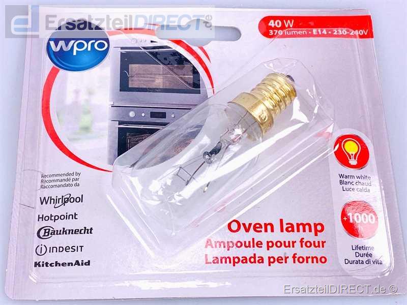 Wpro Backofen Lampe E14 230V 40W #