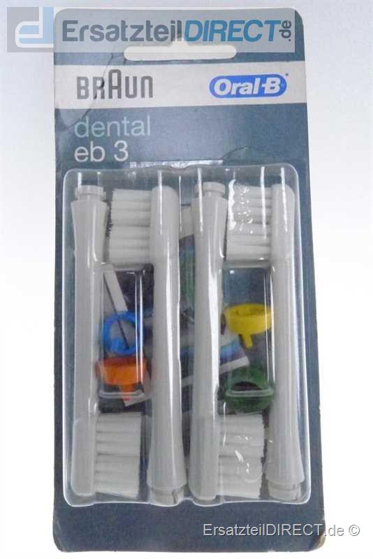 Braun Zahnbürstenaufsatz / Dentalbürste EB3 (4er)