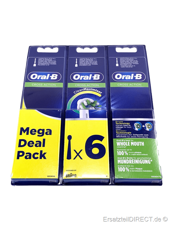 Oral-B CrossAction Aufsteckbürsten Mega Deal 6er