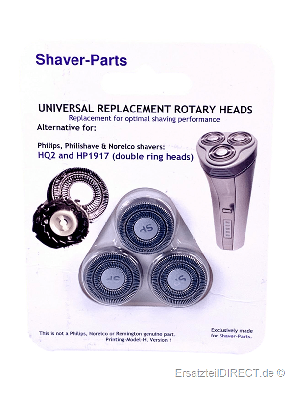 Shaver-Parts 3er Universalscherköpfe Typ4