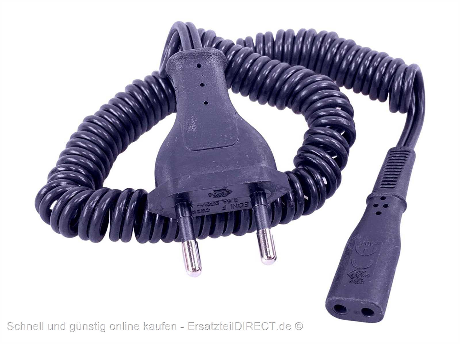 Rasierer Spiralkabel Kabel Anschlusskabel für z.B. Braun Philips  Eurostecker