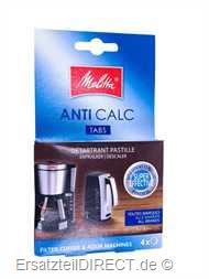 Melitta Kaffeemaschinen Anti-Kalk Tabs 4x 12gr